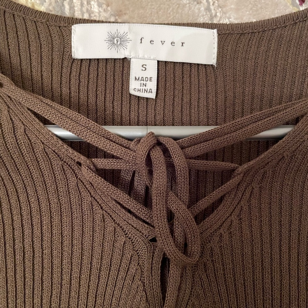 Small Fever long sleeve shirt with front lace up
